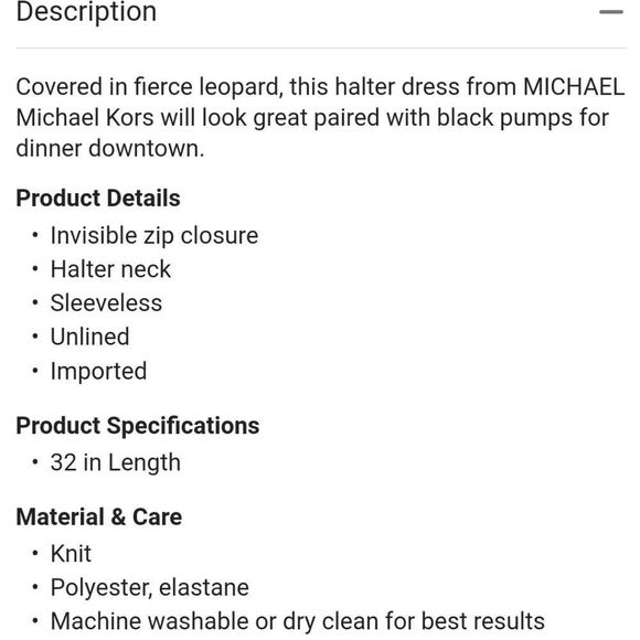 Michael kors halter dress with chain strap - Picture 13 of 13